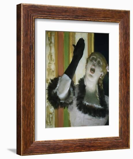 Singer with Glove-Edgar Degas-Framed Giclee Print