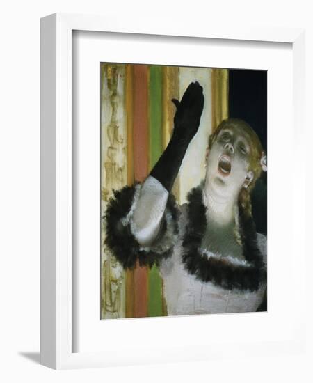 Singer with Glove-Edgar Degas-Framed Giclee Print