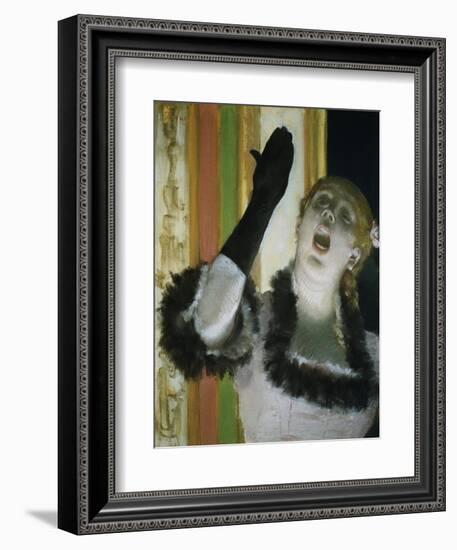 Singer with Glove-Edgar Degas-Framed Giclee Print