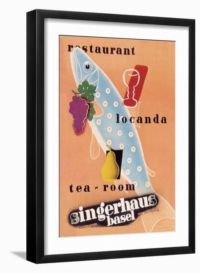 Singerhaus Basel: Restaurant, Locanda, Tea-Room-Charles Kuhn-Framed Art Print