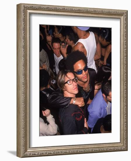 Singers Anthony Kiedis and Lenny Kravitz-Dave Allocca-Framed Premium Photographic Print