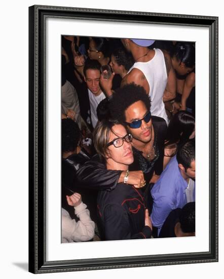 Singers Anthony Kiedis and Lenny Kravitz-Dave Allocca-Framed Premium Photographic Print