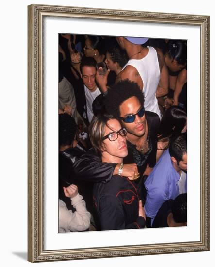 Singers Anthony Kiedis and Lenny Kravitz-Dave Allocca-Framed Premium Photographic Print