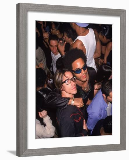 Singers Anthony Kiedis and Lenny Kravitz-Dave Allocca-Framed Premium Photographic Print