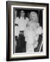 Singers Madonna and Michael Jackson on Way to Agent Irving "Swifty" Lazar's Annual Oscar Party-David Mcgough-Framed Premium Photographic Print