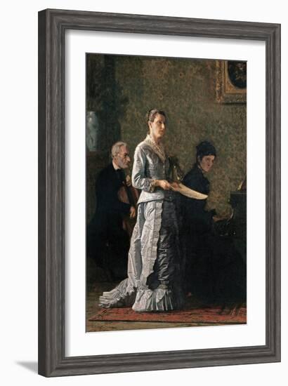 Singing a Pathetic Song-Thomas Cowperthwait Eakins-Framed Art Print