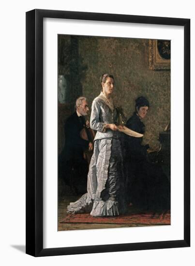 Singing a Pathetic Song-Thomas Cowperthwait Eakins-Framed Art Print