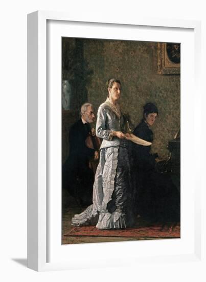 Singing a Pathetic Song-Thomas Cowperthwait Eakins-Framed Art Print