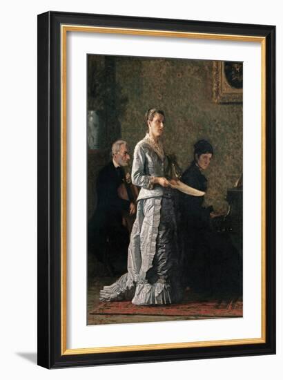 Singing a Pathetic Song-Thomas Cowperthwait Eakins-Framed Art Print