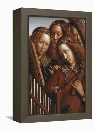 Singing Angels, Ghent Altarpiece-Jan van Eyck-Framed Premier Image Canvas