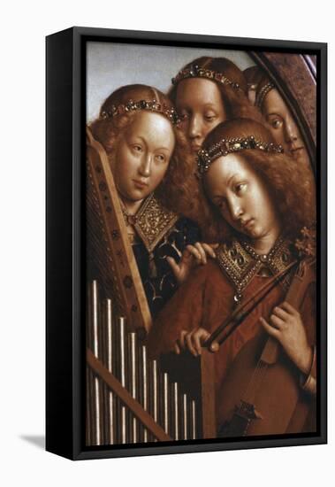 Singing Angels, Ghent Altarpiece-Jan van Eyck-Framed Premier Image Canvas