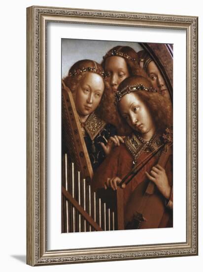 Singing Angels, Ghent Altarpiece-Jan van Eyck-Framed Giclee Print