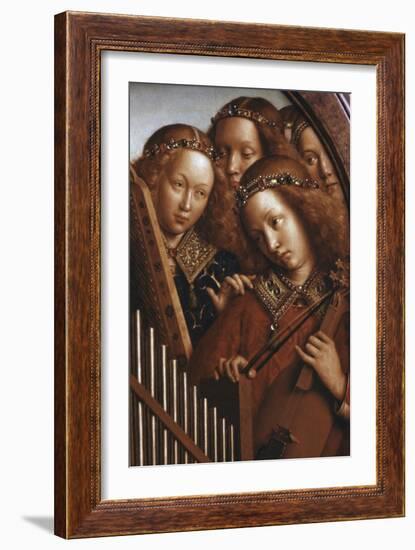 Singing Angels, Ghent Altarpiece-Jan van Eyck-Framed Giclee Print