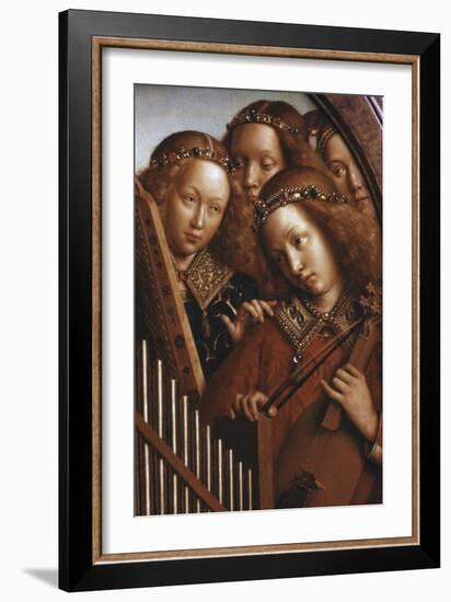 Singing Angels, Ghent Altarpiece-Jan van Eyck-Framed Giclee Print