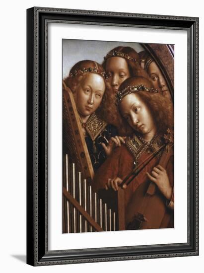 Singing Angels, Ghent Altarpiece-Jan van Eyck-Framed Giclee Print