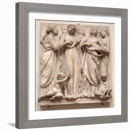 Singing Angels, Relief from the Cantoria, C.1432-38-Luca Della Robbia-Framed Giclee Print