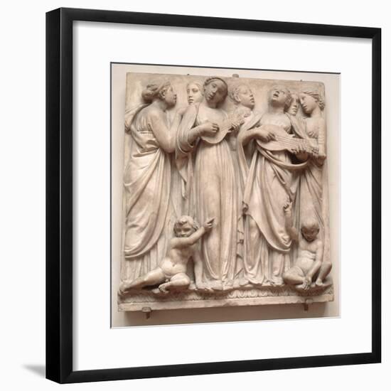 Singing Angels, Relief from the Cantoria, C.1432-38-Luca Della Robbia-Framed Giclee Print