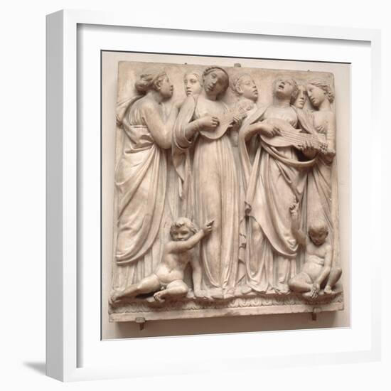 Singing Angels, Relief from the Cantoria, C.1432-38-Luca Della Robbia-Framed Giclee Print