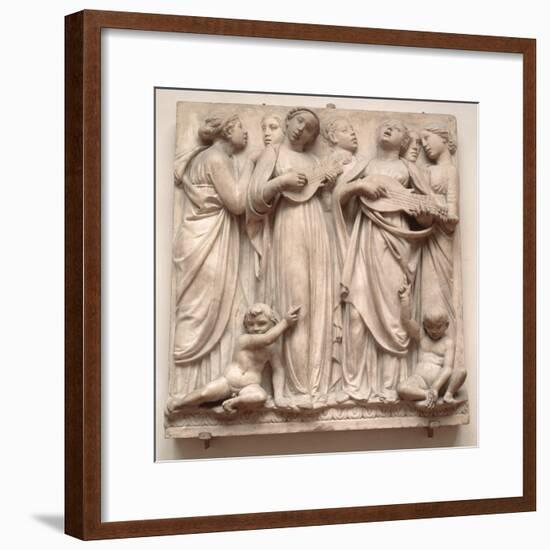 Singing Angels, Relief from the Cantoria, C.1432-38-Luca Della Robbia-Framed Giclee Print