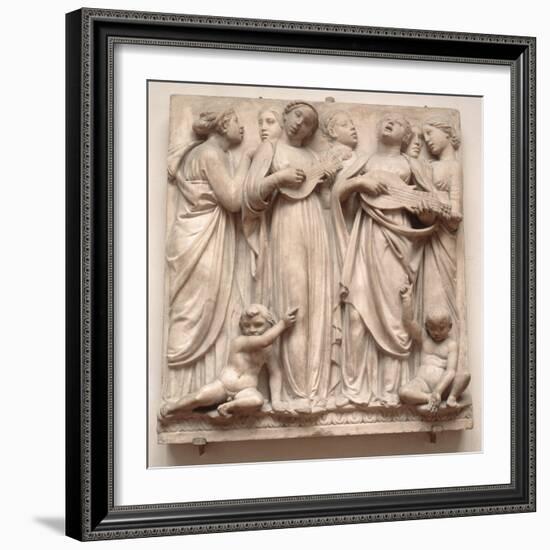 Singing Angels, Relief from the Cantoria, C.1432-38-Luca Della Robbia-Framed Giclee Print