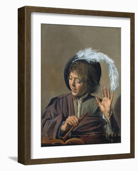 Singing Boy with a Flute-Frans Hals-Framed Giclee Print
