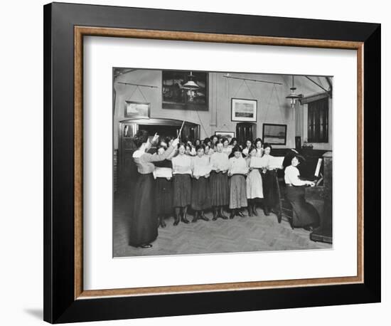 Singing Class, Laxon Street Evening Institute for Women, London, 1914-null-Framed Photographic Print