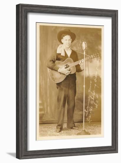 Singing Cowboy-null-Framed Art Print