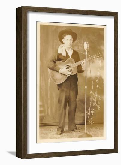 Singing Cowboy-null-Framed Art Print