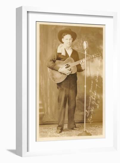 Singing Cowboy-null-Framed Art Print