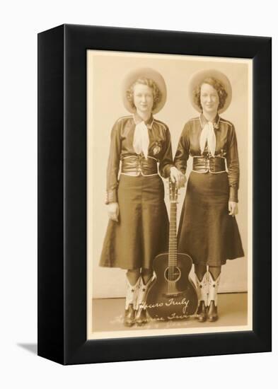 Singing Cowgirls-null-Framed Stretched Canvas