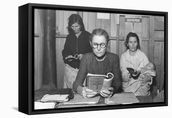 Singing Hymns-Dorothea Lange-Framed Stretched Canvas