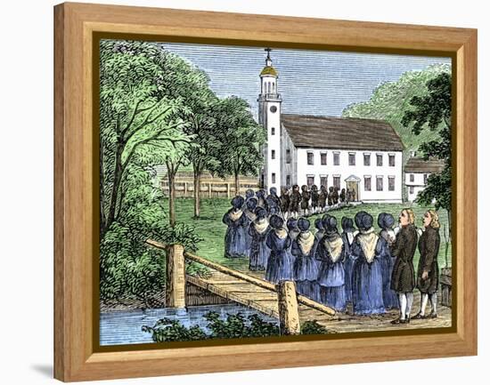 Singing Procession of a New England Congregation During a Religious Revival, 1740-null-Framed Premier Image Canvas