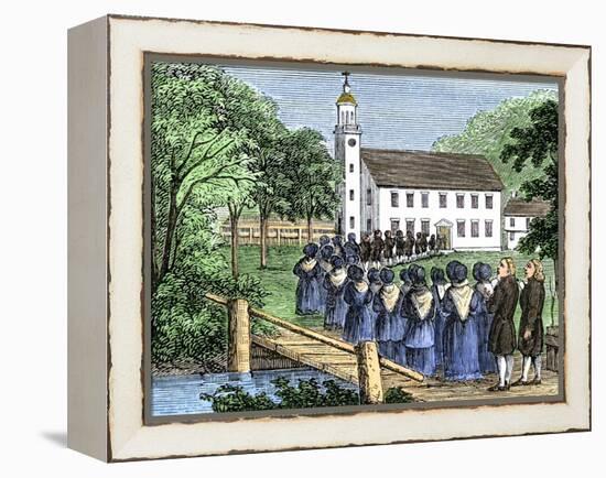 Singing Procession of a New England Congregation During a Religious Revival, 1740-null-Framed Premier Image Canvas