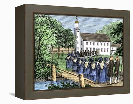 Singing Procession of a New England Congregation During a Religious Revival, 1740-null-Framed Premier Image Canvas