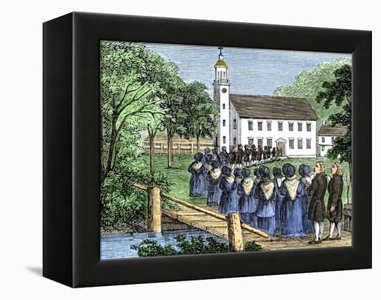 Singing Procession of a New England Congregation During a Religious Revival, 1740-null-Framed Premier Image Canvas