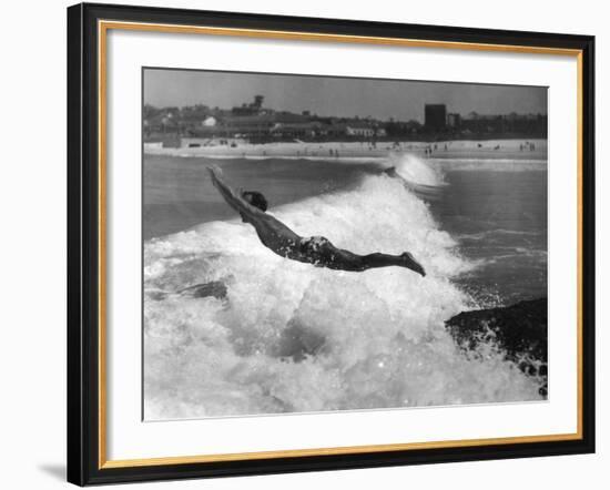 Singing Surfer-null-Framed Photographic Print