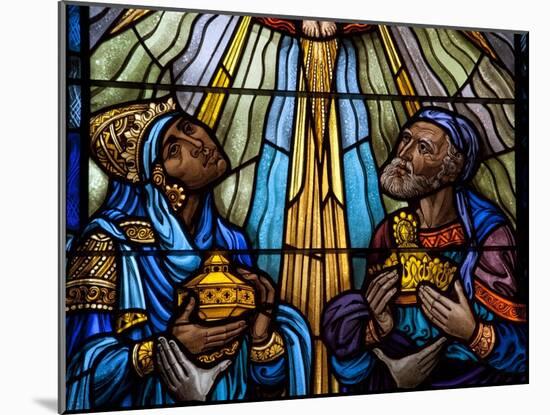 Singing Windows Stained Glass, Designed By J&R Lamb, University Chapel Tuskegee University, Alabama-Carol Highsmith-Mounted Art Print