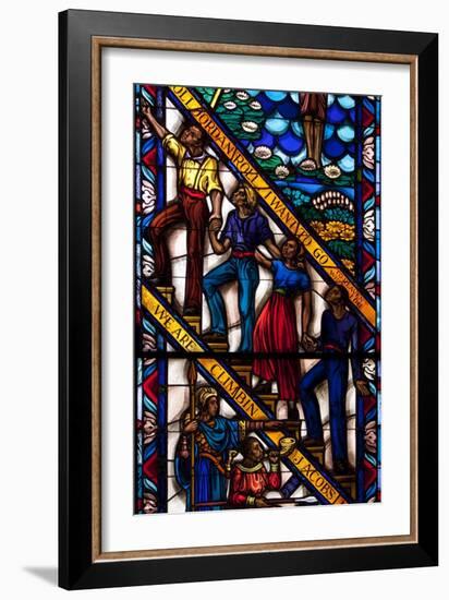 Singing Windows Stained Glass, Designed By J&R Lamb, University Chapel Tuskegee University, Alabama-Carol Highsmith-Framed Art Print