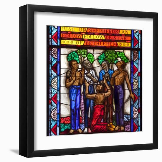 Singing Windows Stained Glass, Designed By J&R Lamb, University Chapel Tuskegee University, Alabama-Carol Highsmith-Framed Art Print