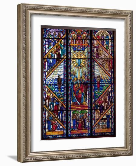 Singing Windows Stained Glass, Designed By J&R Lamb, University Chapel Tuskegee University, Alabama-Carol Highsmith-Framed Art Print