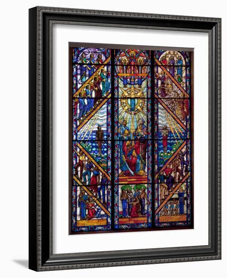 Singing Windows Stained Glass, Designed By J&R Lamb, University Chapel Tuskegee University, Alabama-Carol Highsmith-Framed Art Print