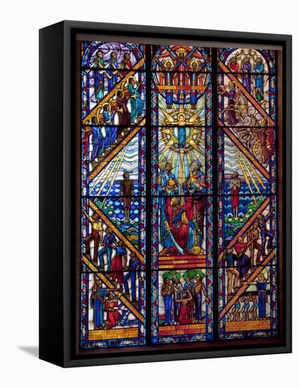 Singing Windows Stained Glass, Designed By J&R Lamb, University Chapel Tuskegee University, Alabama-Carol Highsmith-Framed Stretched Canvas