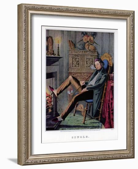 Single, 1845-Nathaniel Currier-Framed Giclee Print