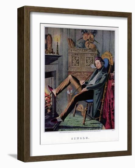 Single, 1845-Nathaniel Currier-Framed Giclee Print