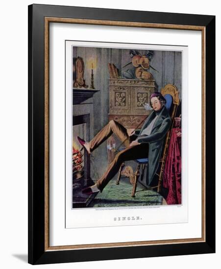 Single, 1845-Nathaniel Currier-Framed Giclee Print