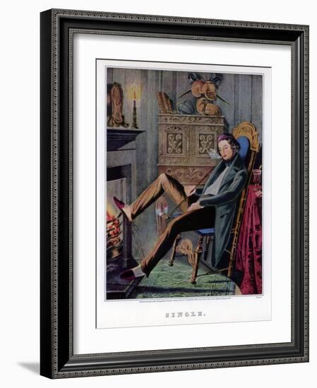 Single, 1845-Nathaniel Currier-Framed Giclee Print