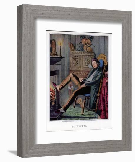 Single, 1845-Nathaniel Currier-Framed Giclee Print