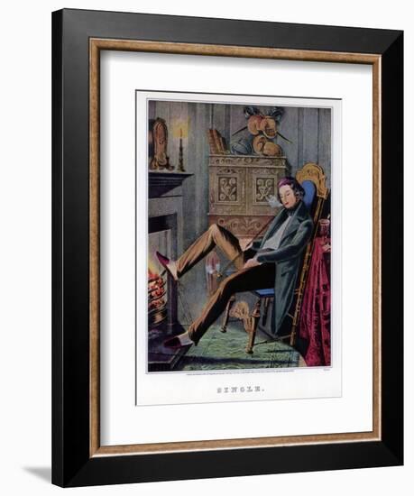 Single, 1845-Nathaniel Currier-Framed Giclee Print