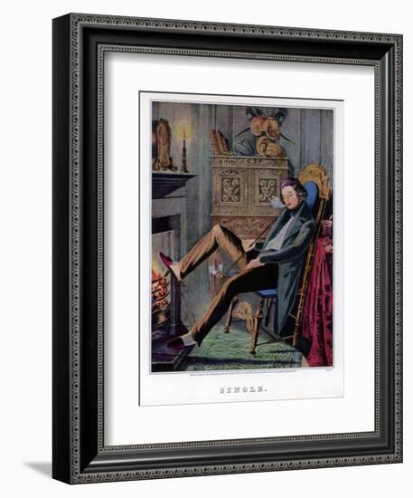 Single, 1845-Nathaniel Currier-Framed Giclee Print