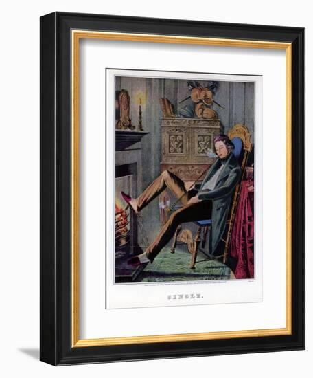 Single, 1845-Nathaniel Currier-Framed Giclee Print